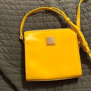 Yellow Patent Leather Dooney and Bourke Crossbody Purse